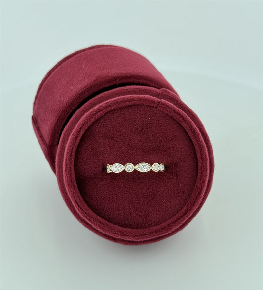 Yellow Gold Vintage Inspired Stackable Ring