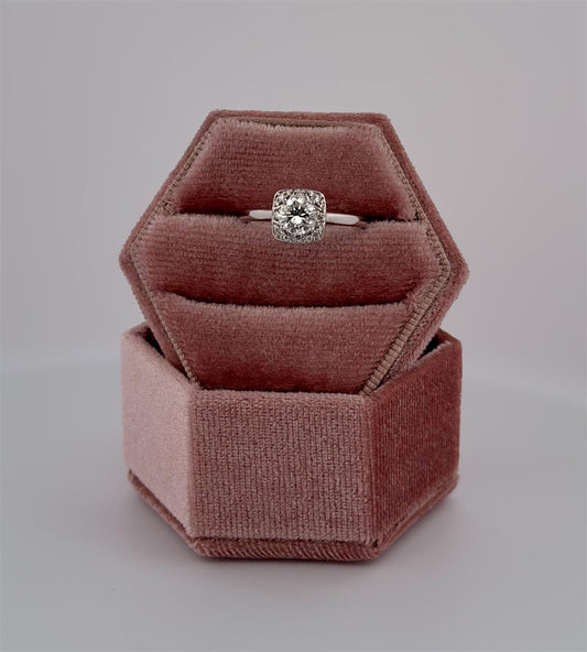 White Gold Round Solitaire Engagement Ring