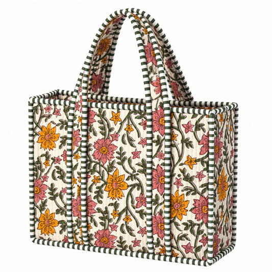 Orange and Pink Quilted Mini Bag
