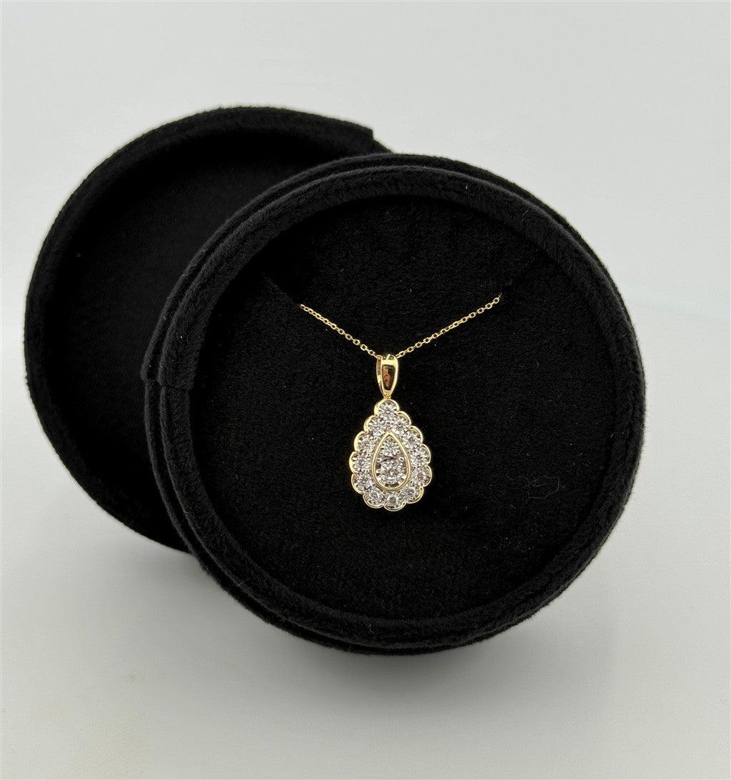 Yellow Gold Lab Grown Diamond Necklace