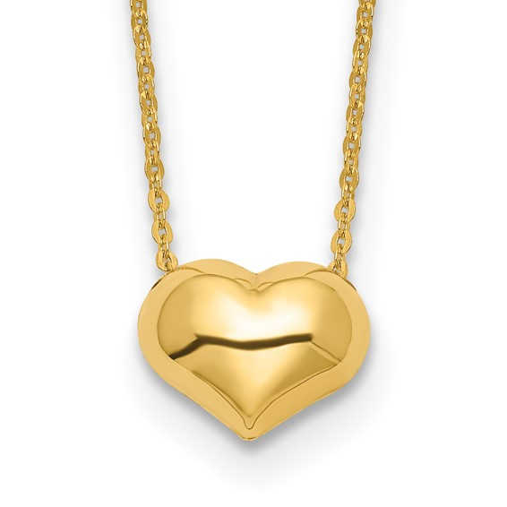 Yellow Gold Heart Necklace