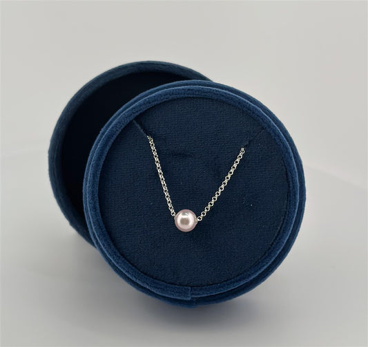 Sterling Silver 20" Single Pearl Necklace