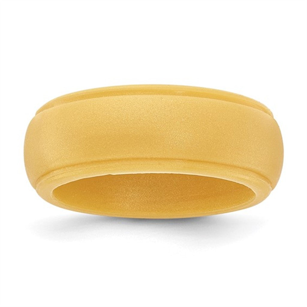 Gold Metallic Silicone Wedding Band