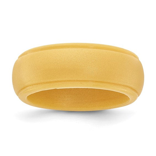 Gold Metallic Silicone Wedding Band