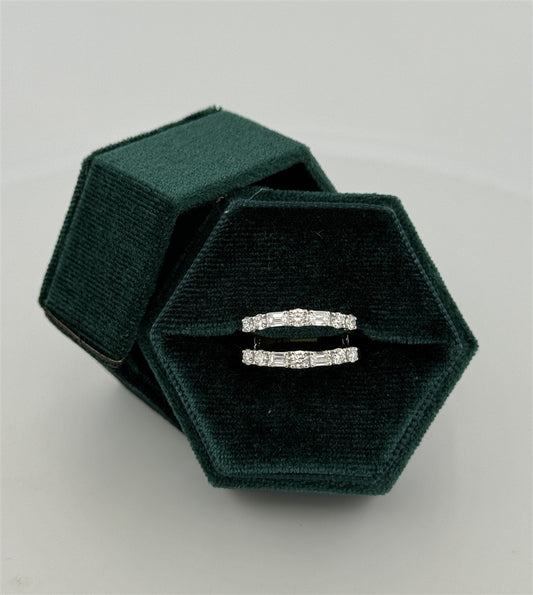 White Gold Lab Grown Ring Guard