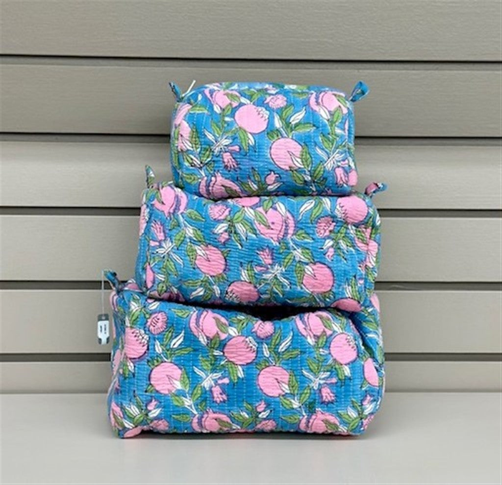 Blue And Pink Cosmetic Bag