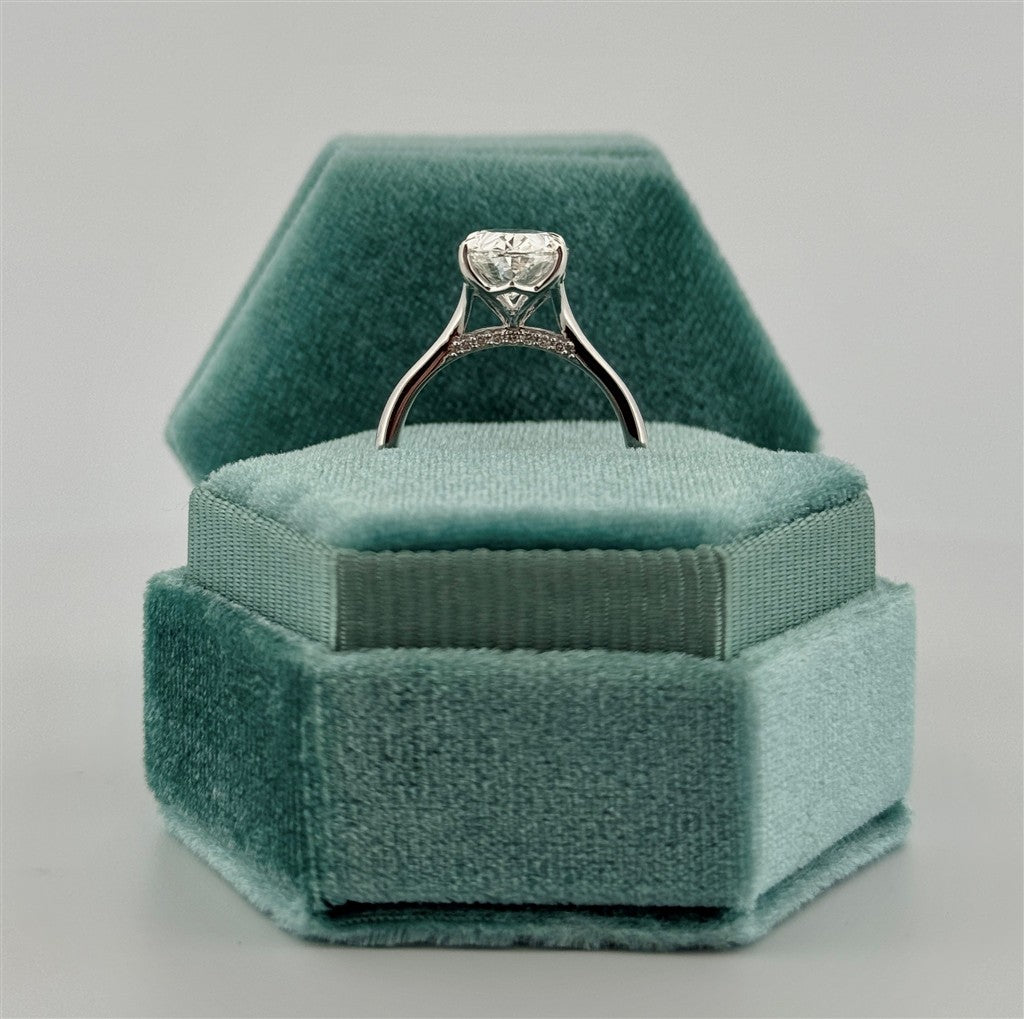 White Gold Oval Lab Grown Diamond Engagement Ring