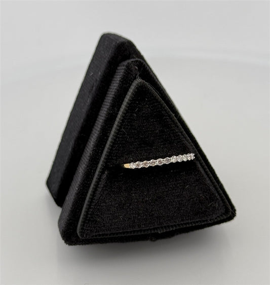 Yellow Gold Diamond Stackable Band