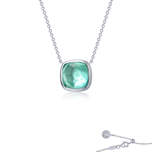 Lafonn Green Sapphire Solitaire Necklace