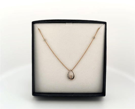 Rose Gold Diamond Accented Necklace