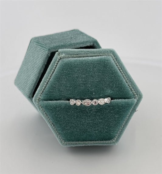 White Gold Diamond Vintage Inspired Ring