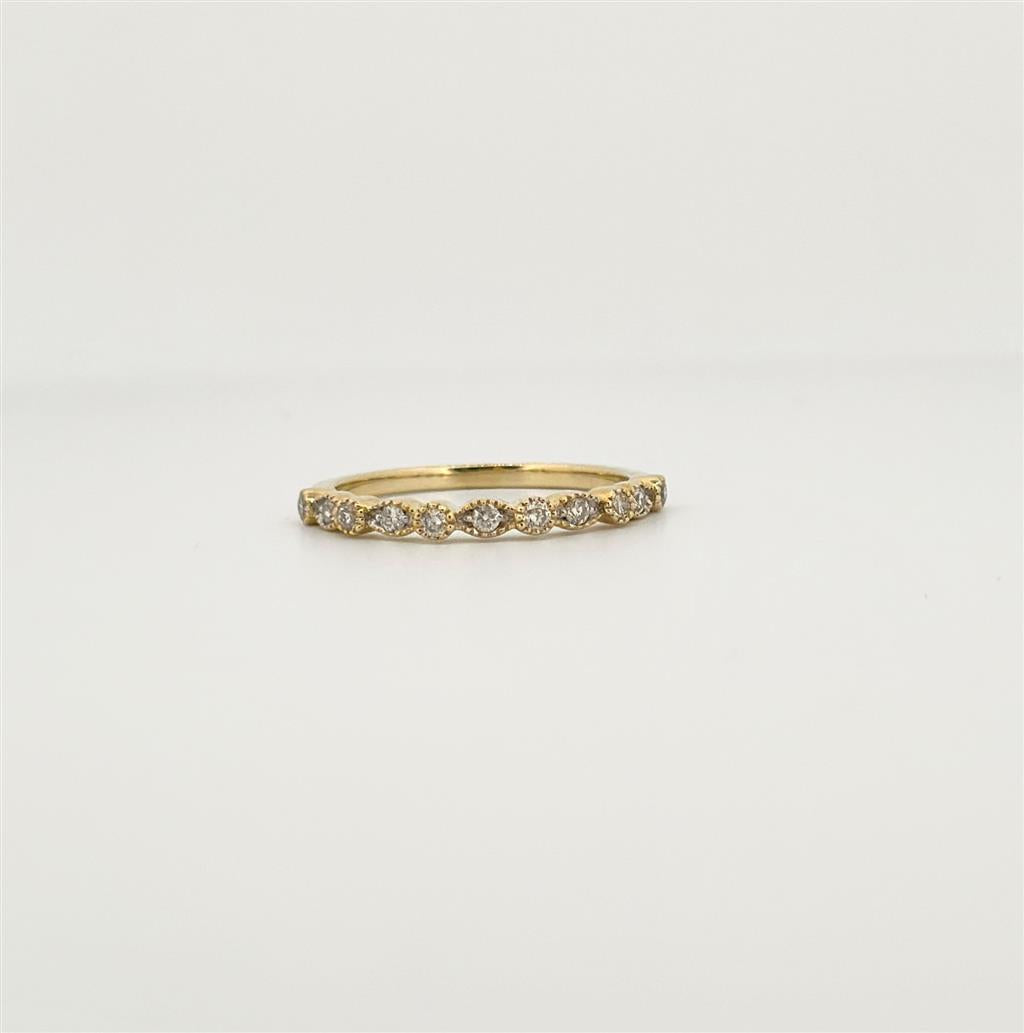 Yellow Gold Vintage Inspired Stackable Ring