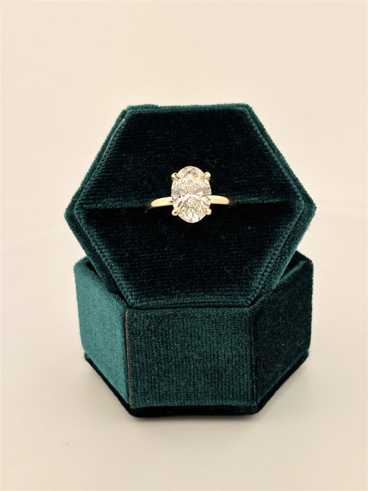 Yellow Gold Lab Diamond Engagement Ring