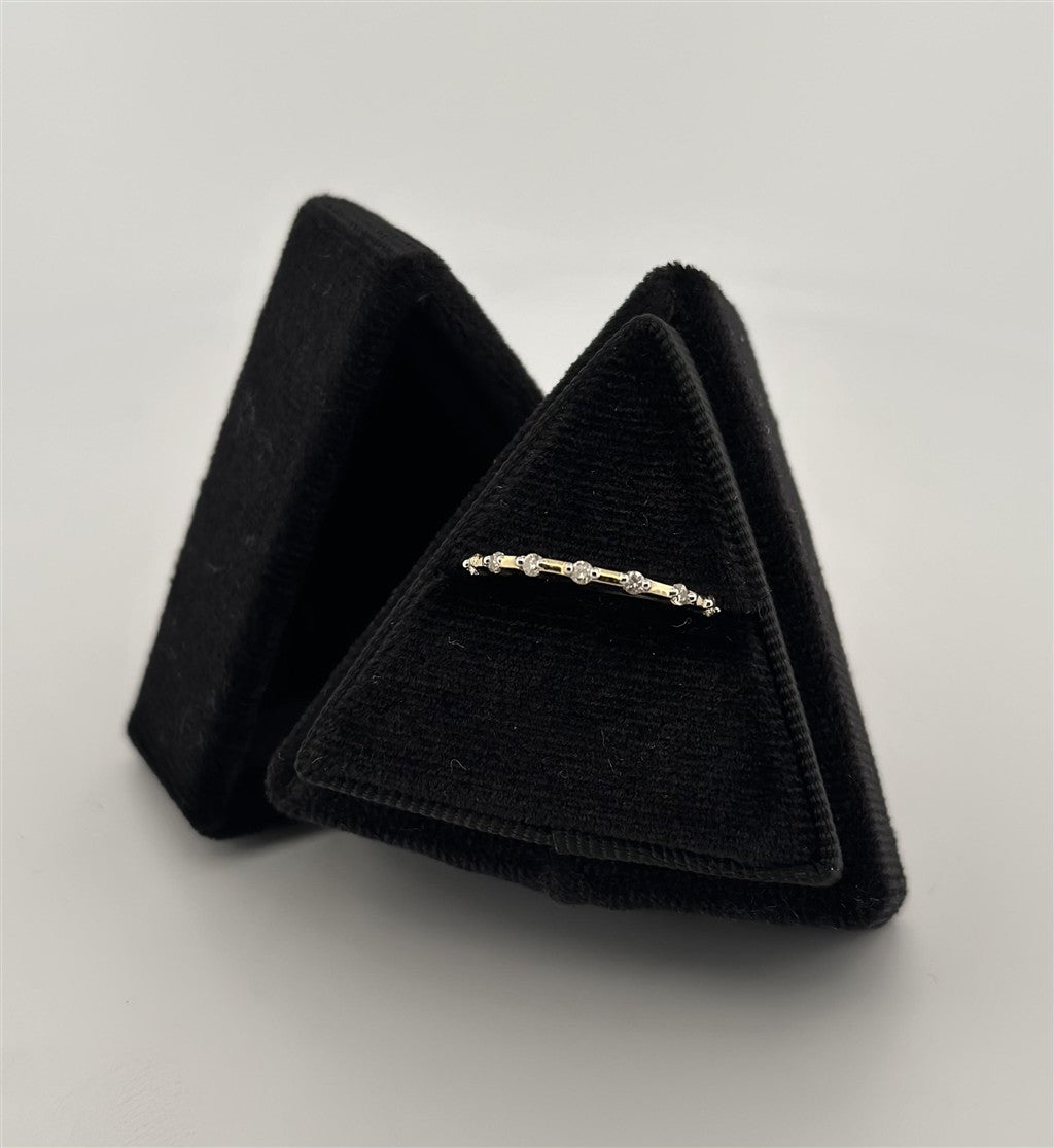 Yellow Gold Diamond Stackable Ring