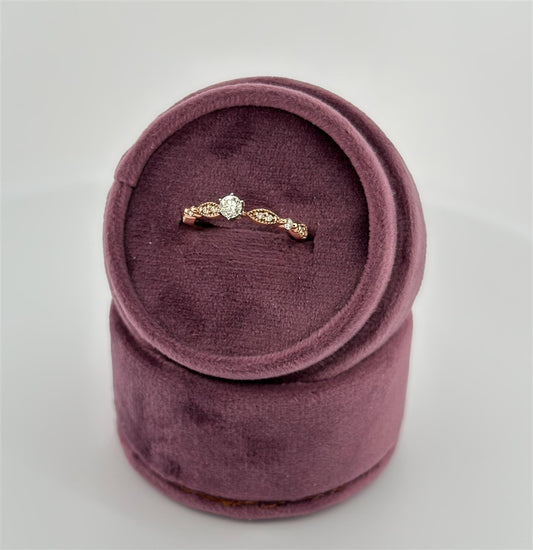 Rose Gold Vintage Inspired Engagement Ring