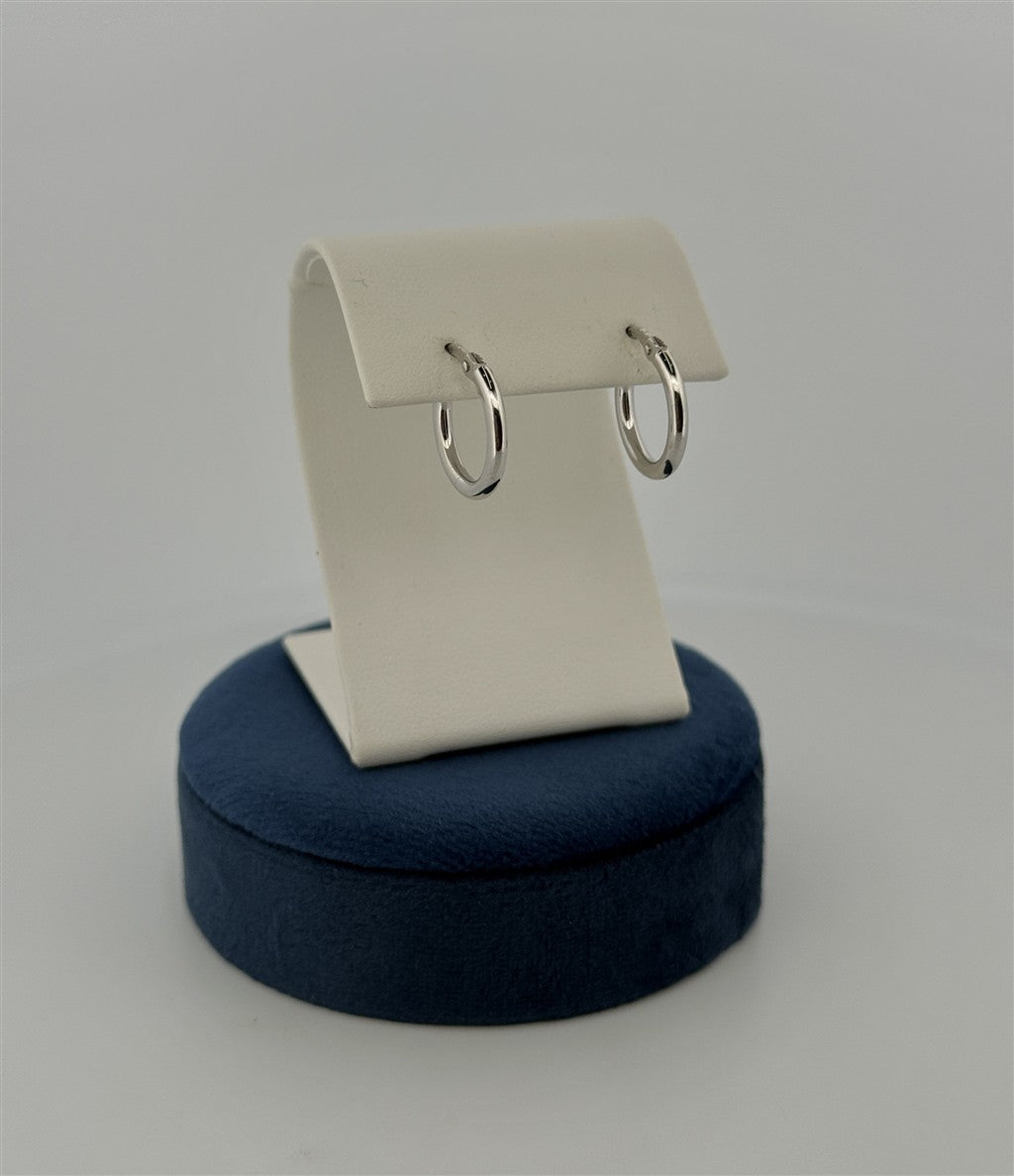 White Gold Hoop Earrings