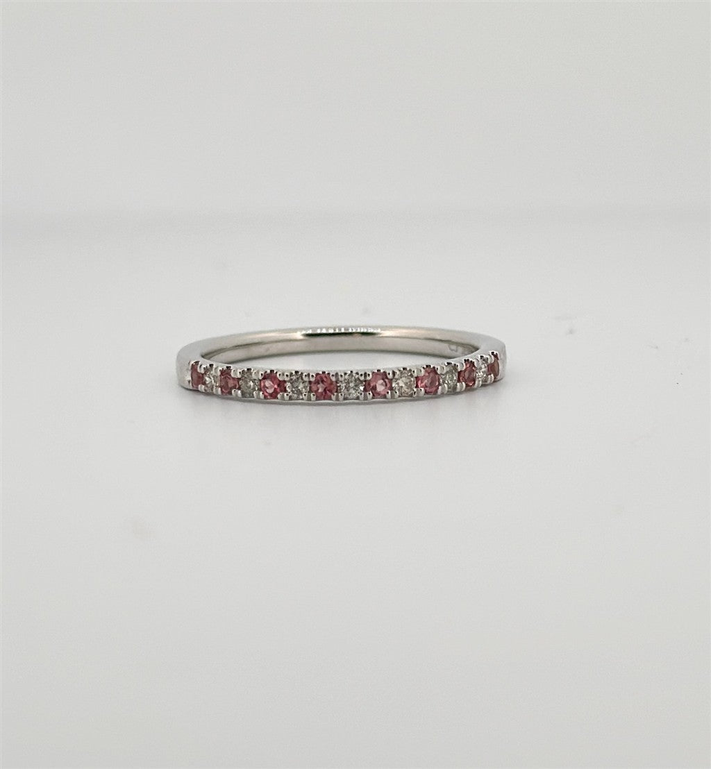 White Gold October Birthstone Stackable Ring