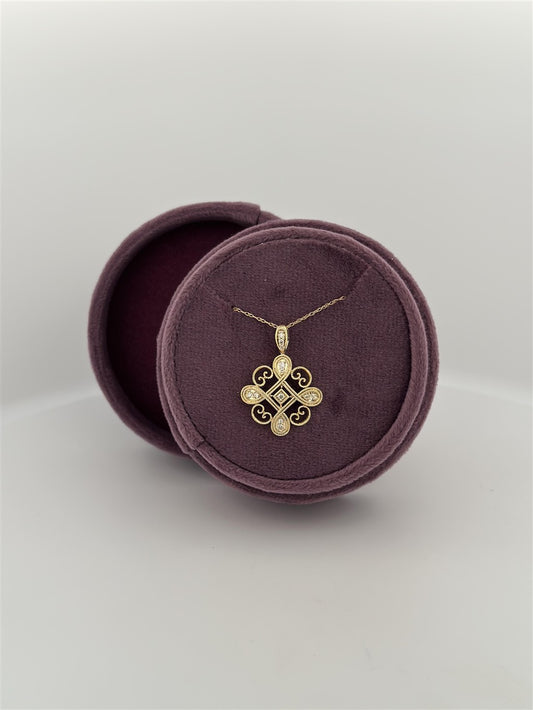 Yellow Gold Diamond Vintage Necklace