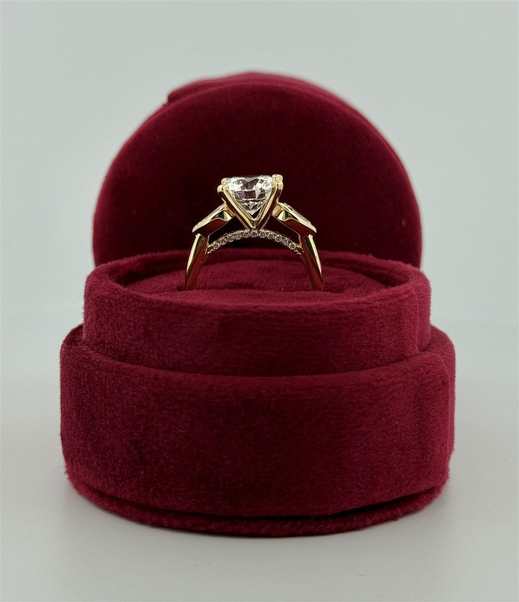 Yellow Gold Lab Grown Diamond Engagement Ring