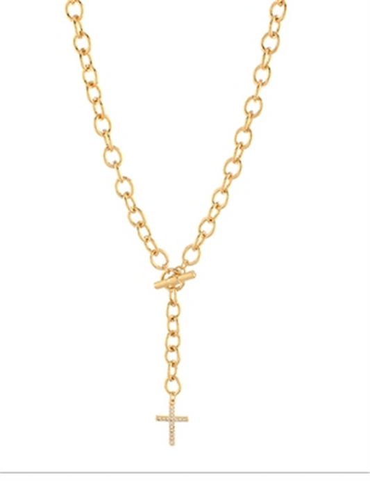 Cross And Crystal Necklace