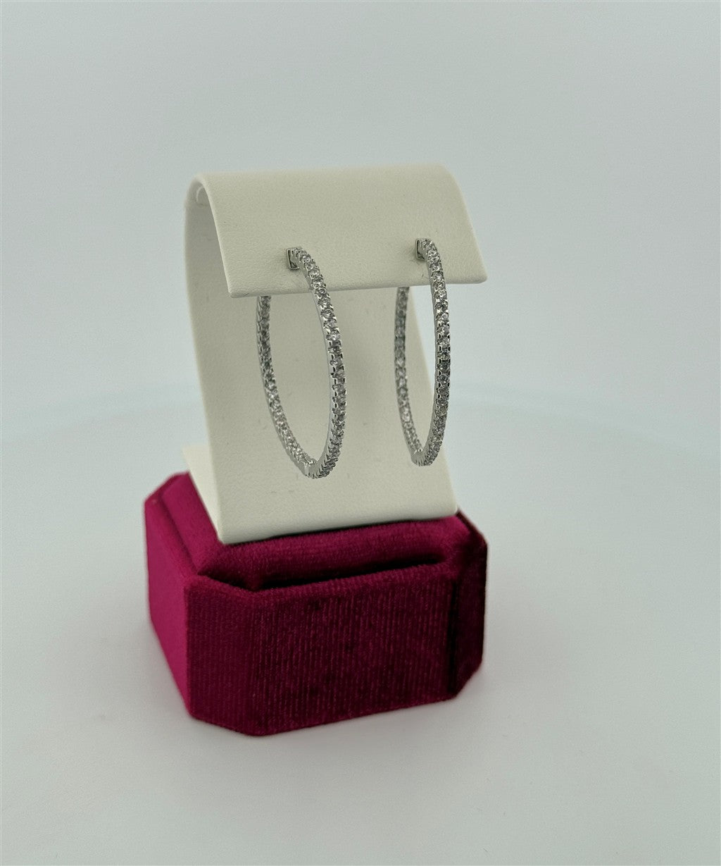 Trendy Cz Hoop Earrings