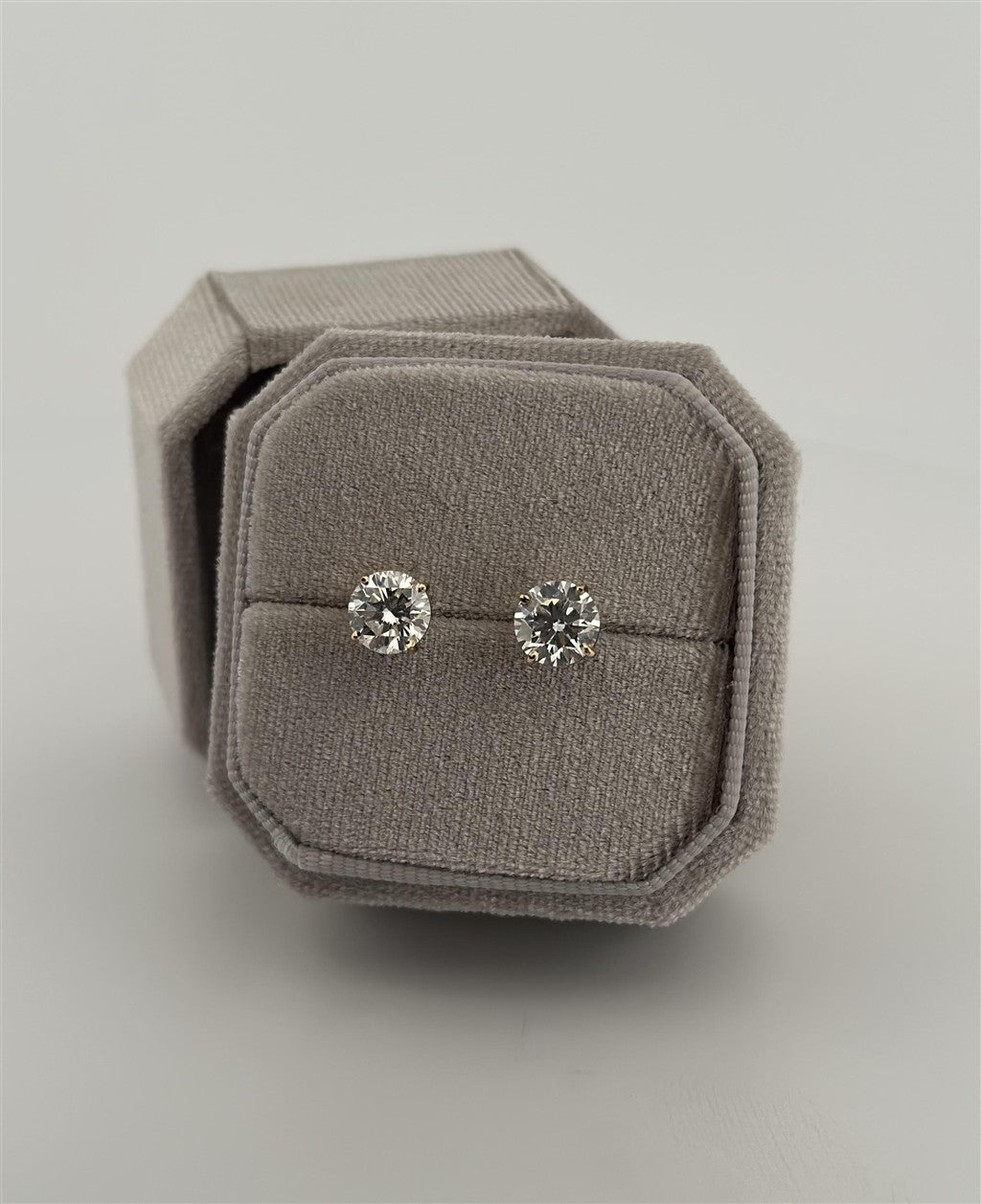Yellow Gold Lab Grown Diamond Stud Earrings