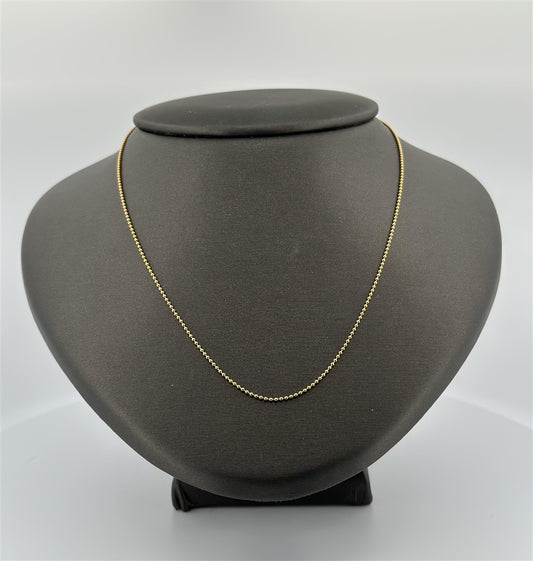 Gold Filled 18" Hollow Bead Chain
