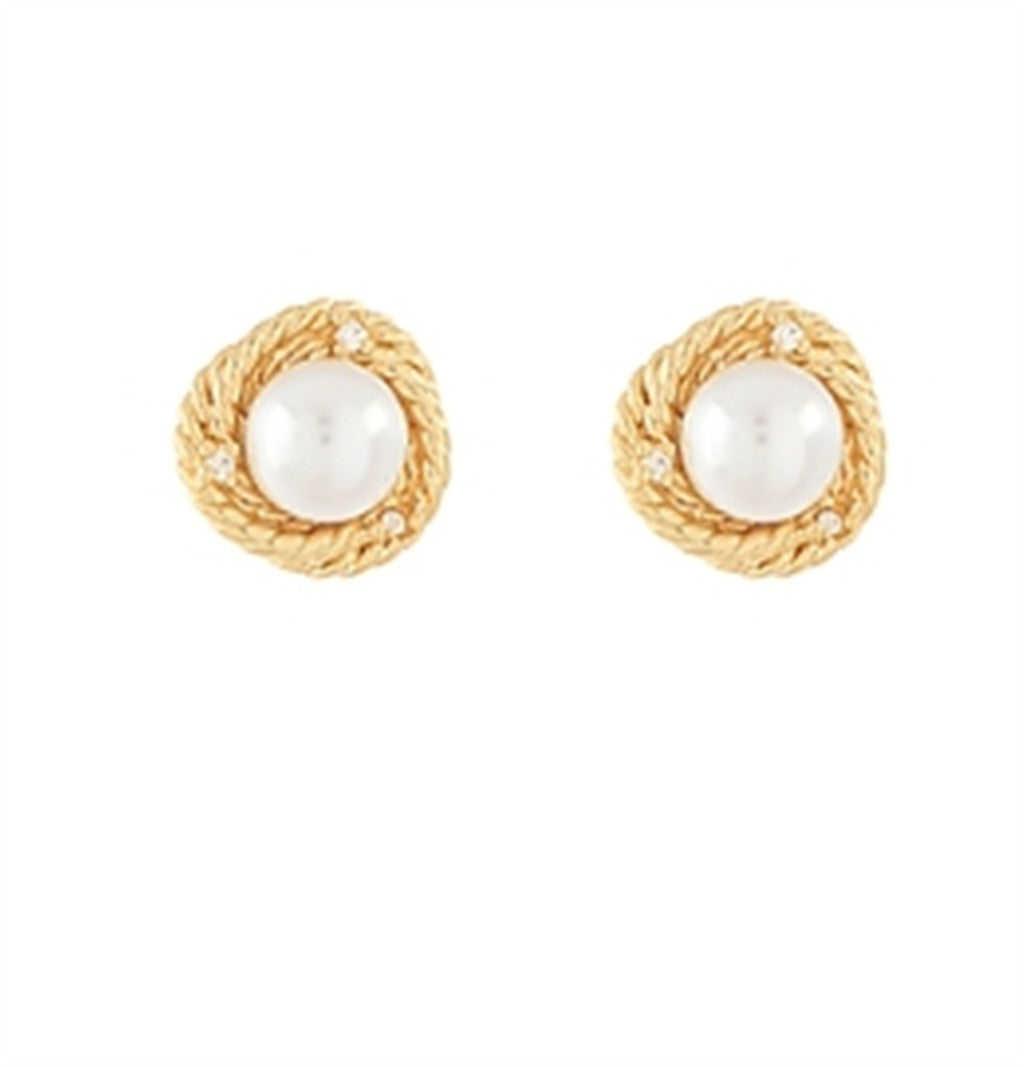 Trendy Pearl Stud Earrings