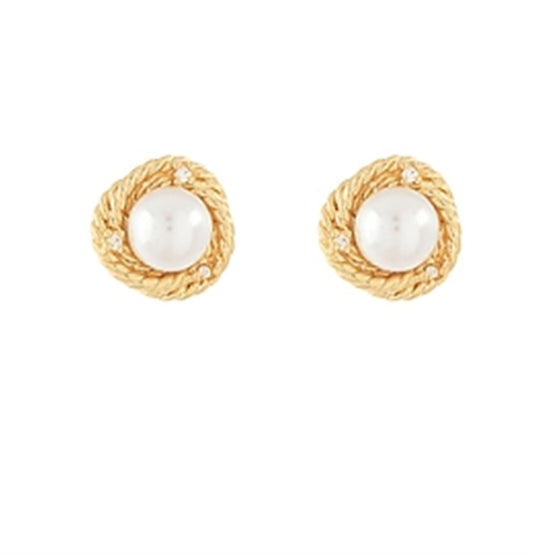 Trendy Pearl Stud Earrings