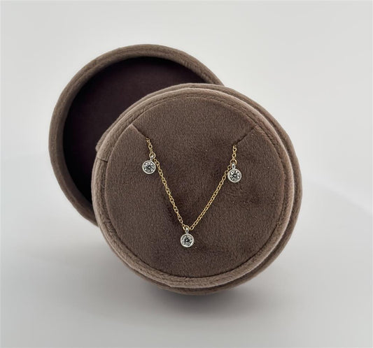 Yellow Gold Lab Grown Diamond Necklace