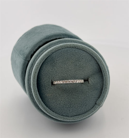 White Gold Diamond Stackable Ring