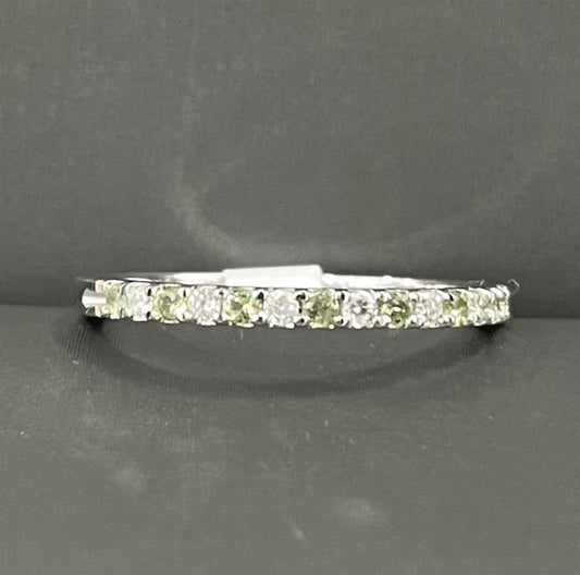 White Gold August Birthstone Stackable Ring