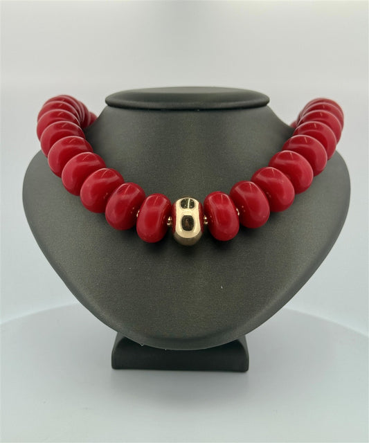 Crimson Beaded Necklace