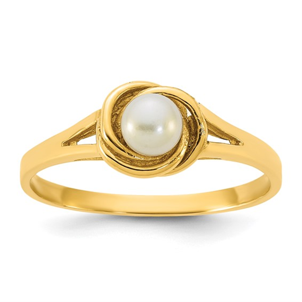 Yellow Gold Pearl Ring