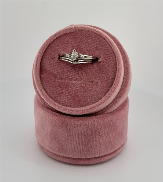Platinum Pear Shape Bridal Set