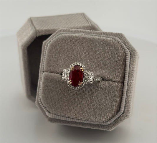 Two-Tone Ruby Ring