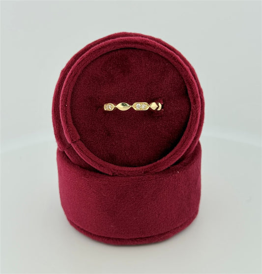 Yellow Gold Vintage Inspired Diamond Band