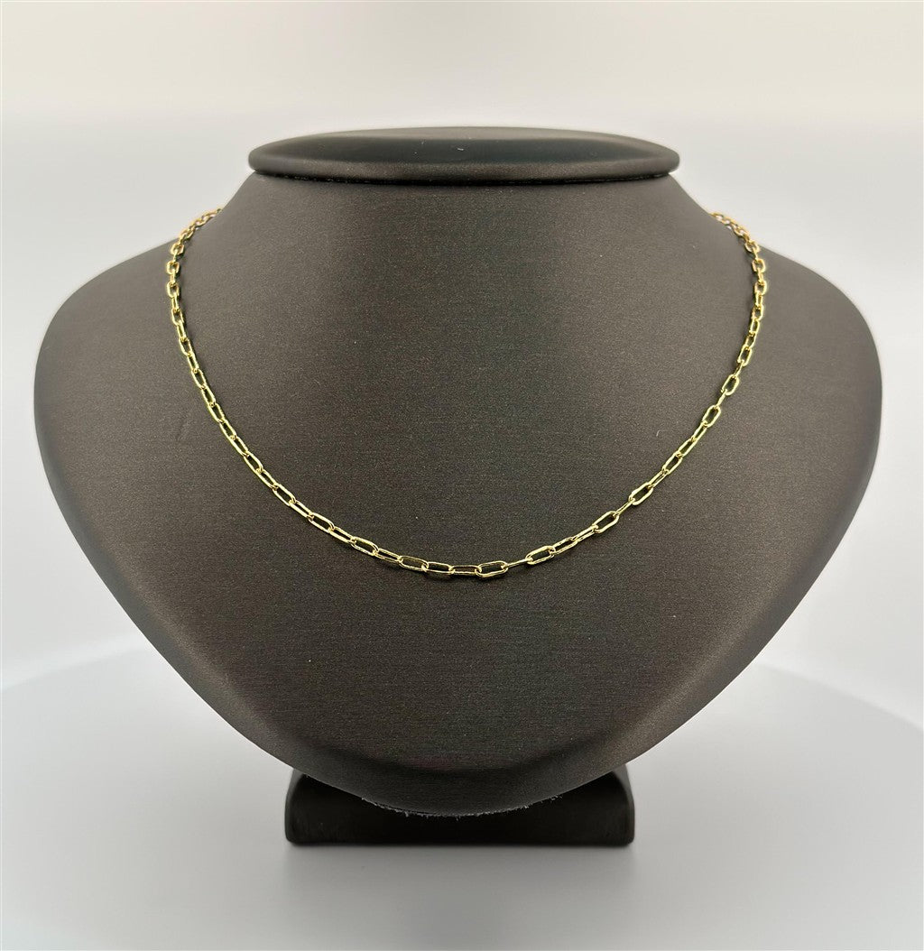 Gold Filled Paper Clip Necklace