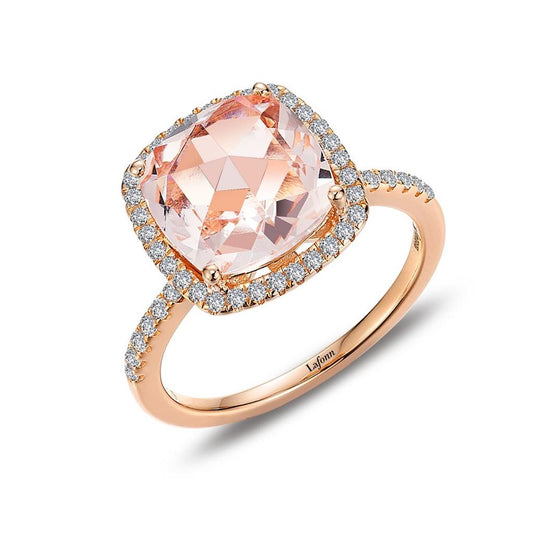 Lafonn Morganite Halo Engagement Ring