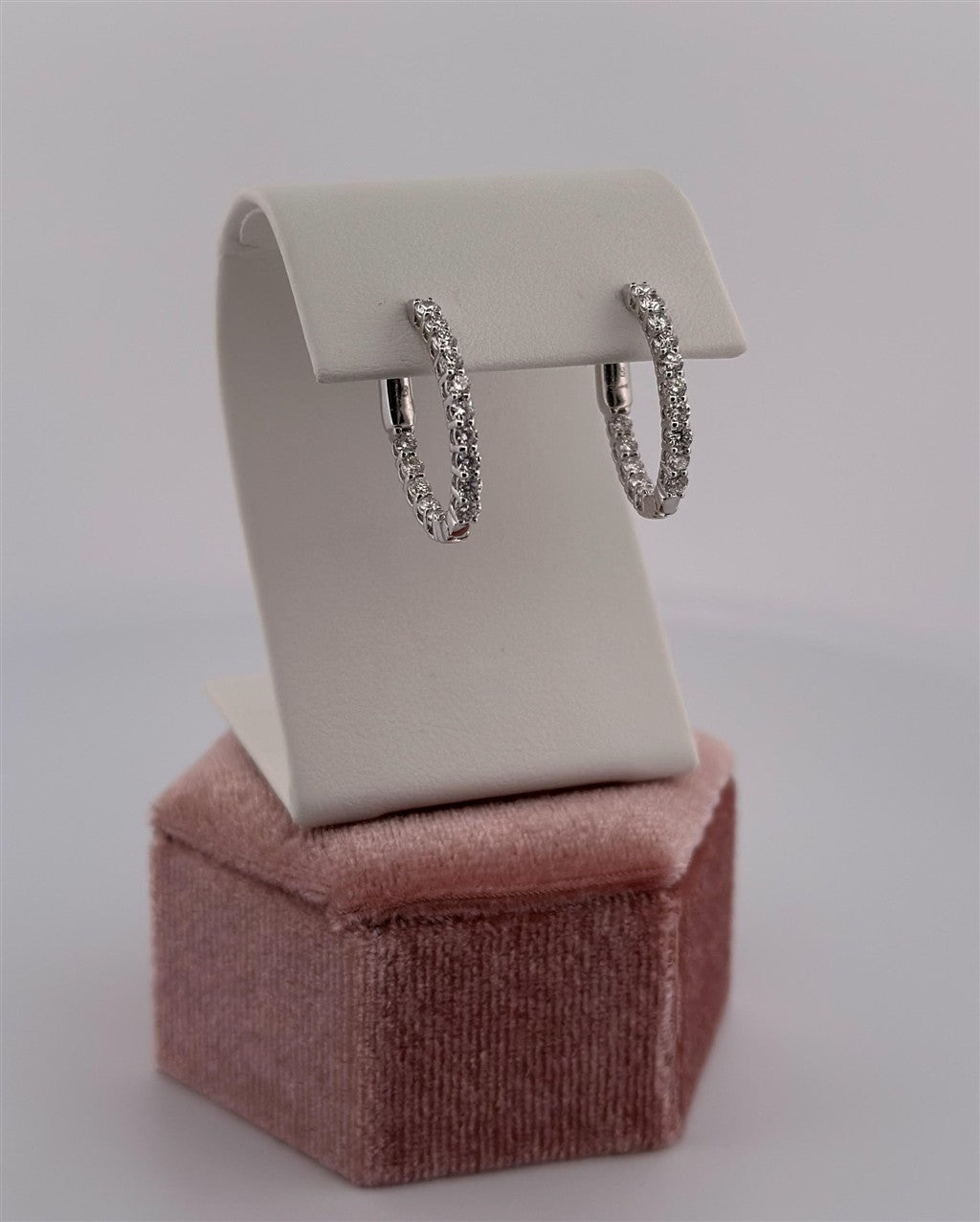 White Gold Lab Grown Diamond Hoops
