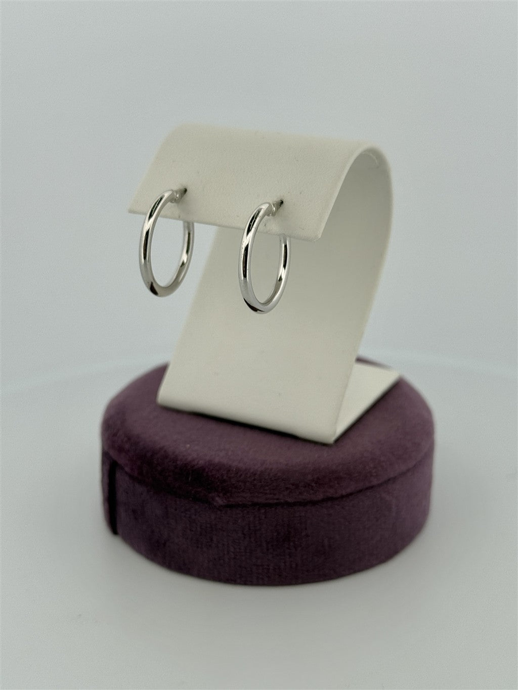 White Gold Hoop Earrings
