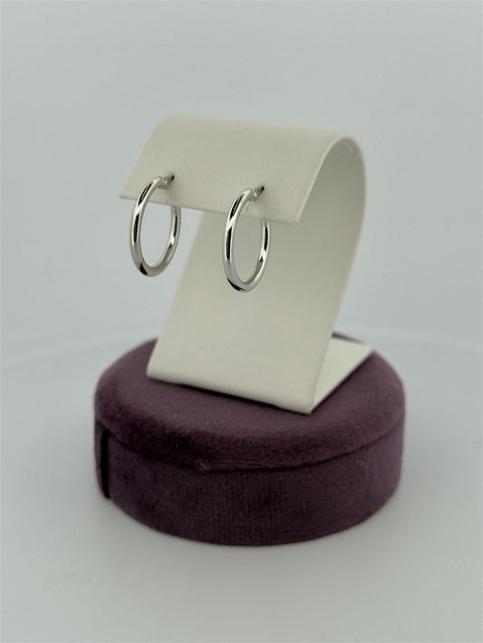 White Gold Hoop Earrings