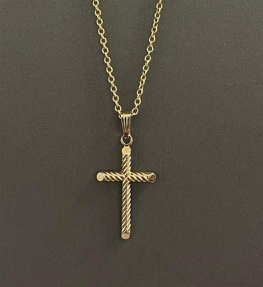 Yellow Gold Filled Cross Necklace