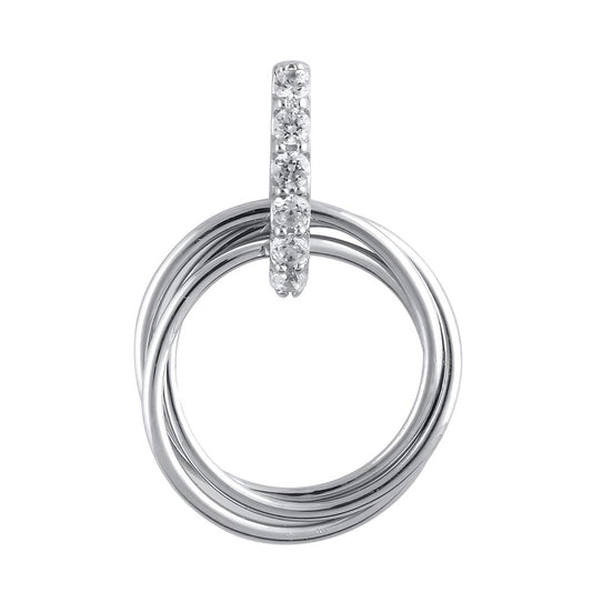 White Gold Diamond Circle Necklace