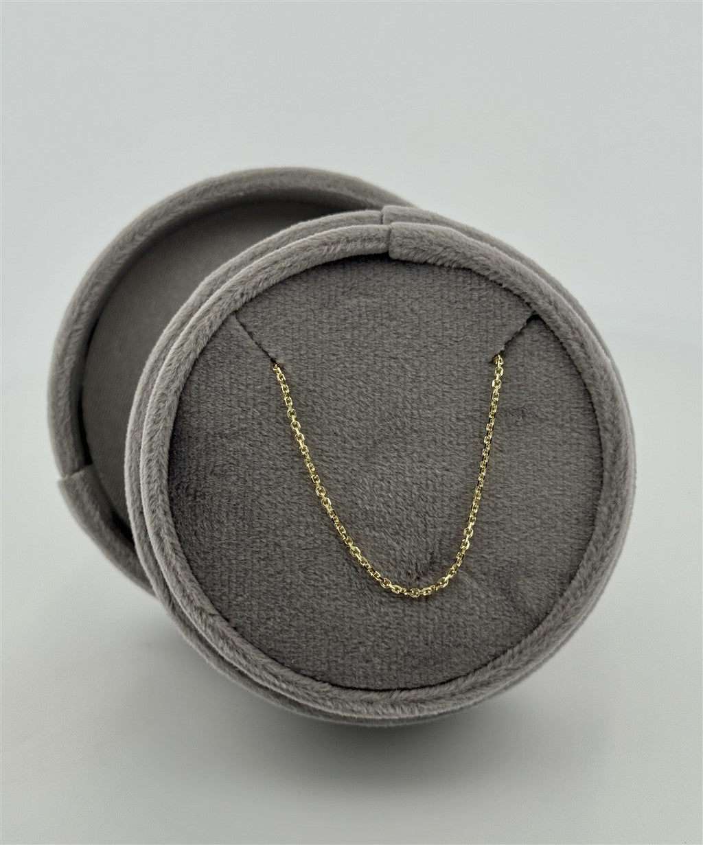 Yellow Gold 16-17-18" Cable Chain
