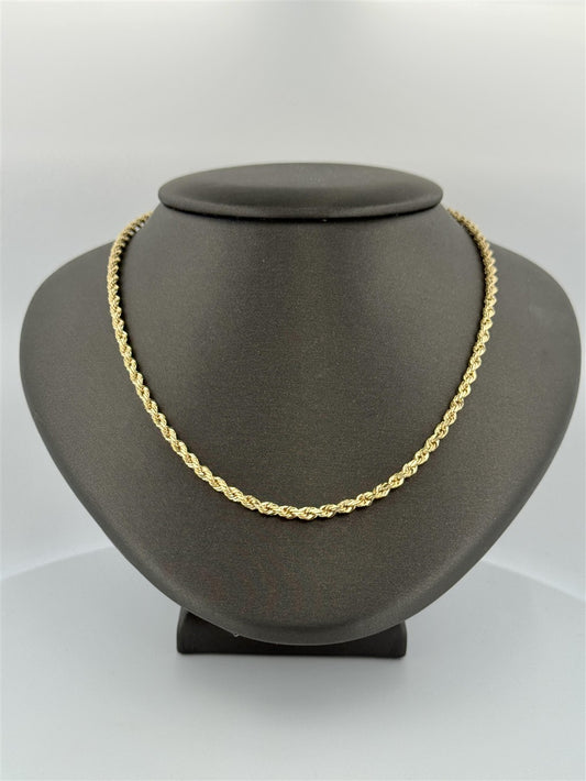 Yellow Gold 22" Rope Chain