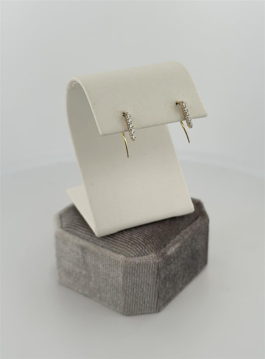 Yellow Gold Diamond Dangle Earrings