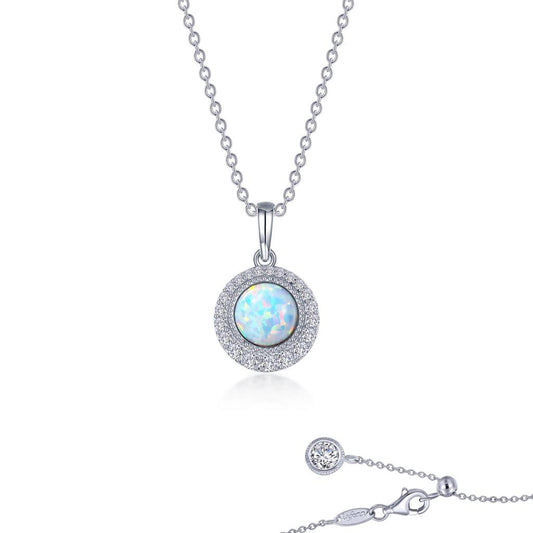 Opal Halo Necklace