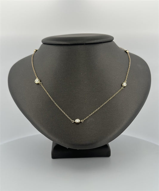 Yellow Gold Diamonds By The Yard Necklace