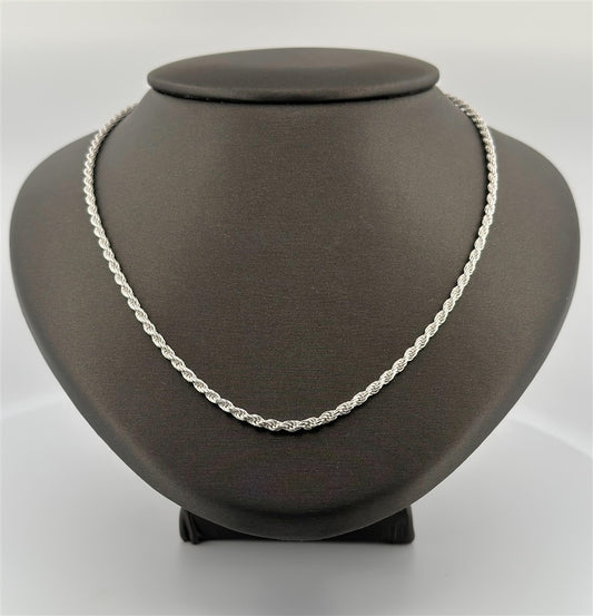 Sterling Silver 20" Rope Chain